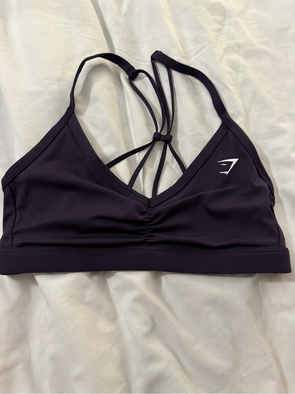 Gymshark Ruched strappy sports bra nwt size small